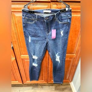 Glitzy Girl Boutique Dark-Wash Jeggings #467